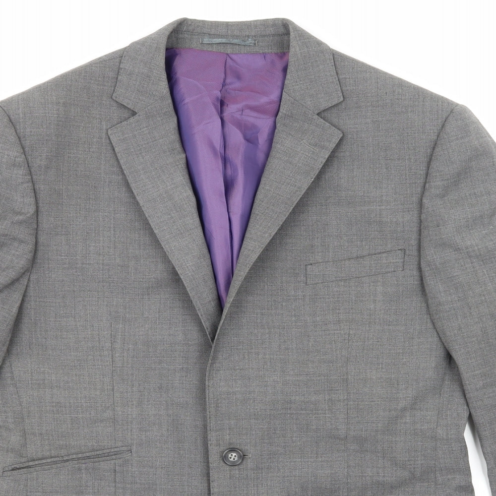 Brook Taverner Mens Grey   Jacket Suit Jacket Size 38