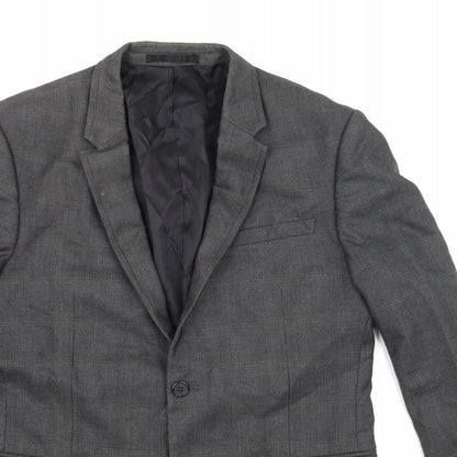Close-up detail of Next men’s grey jacket suit jacket, size 38