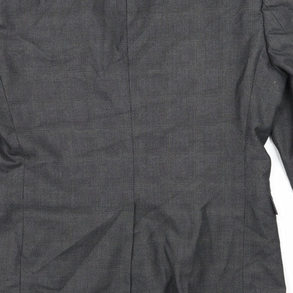 Brand and care label for Next men’s grey jacket suit jacket, size 38