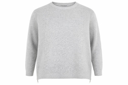 Front view of George women’s grey knit jumper, size UK 18