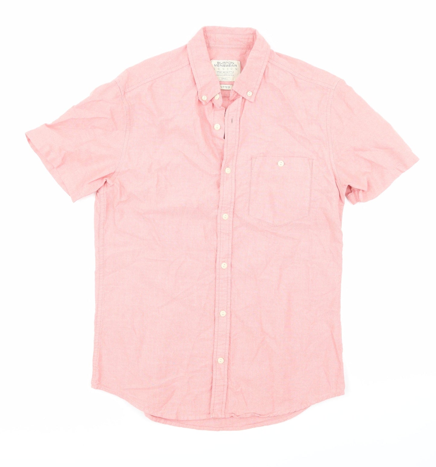 Burton Mens Pink    Button-Up Size S