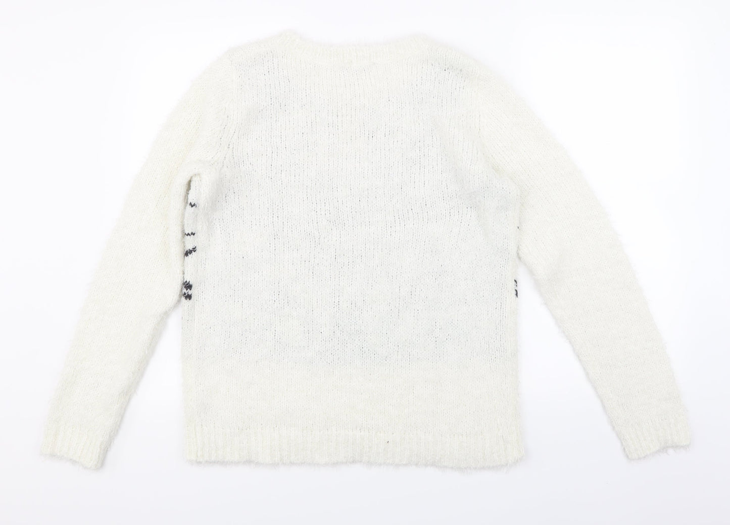 Dorothy Perkins Womens White  Knit Pullover Jumper Size 16