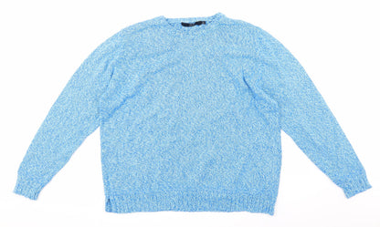 Additional front view of isle women’s blue knit jumper, size XL