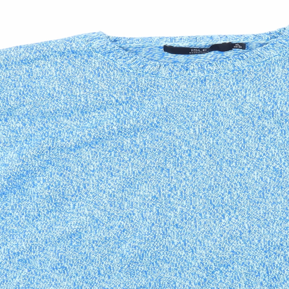 isle Womens Blue  Knit Pullover Jumper Size XL