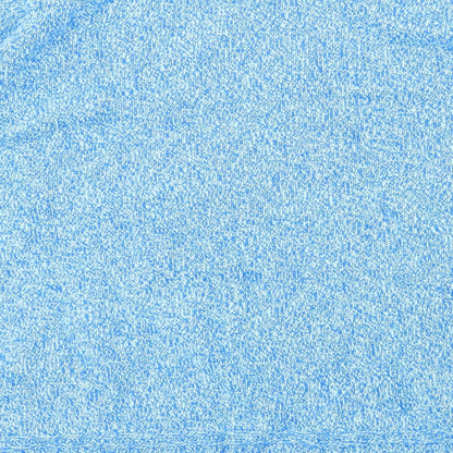Brand and care label for isle women’s blue knit jumper, size XL