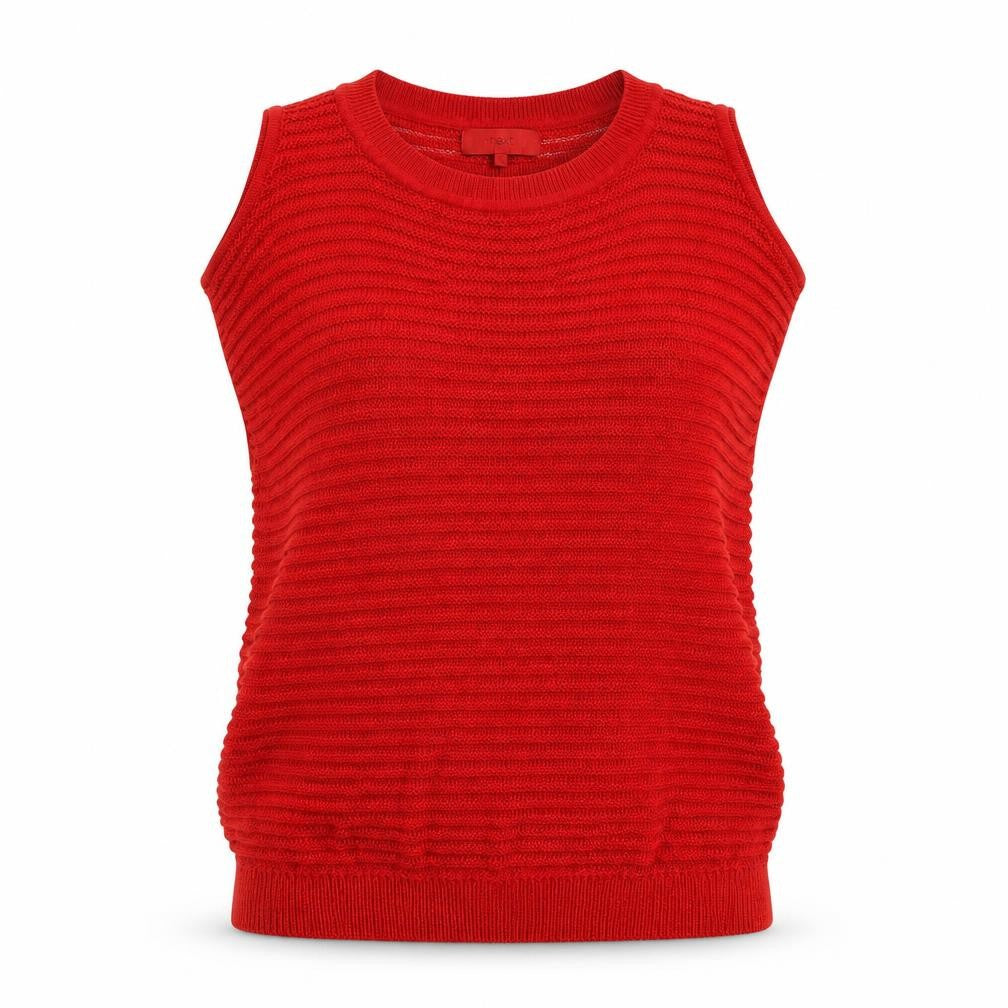 NEXT Womens Red Striped Knit Pullover Jumper Size 10  - CODL SHOULDER