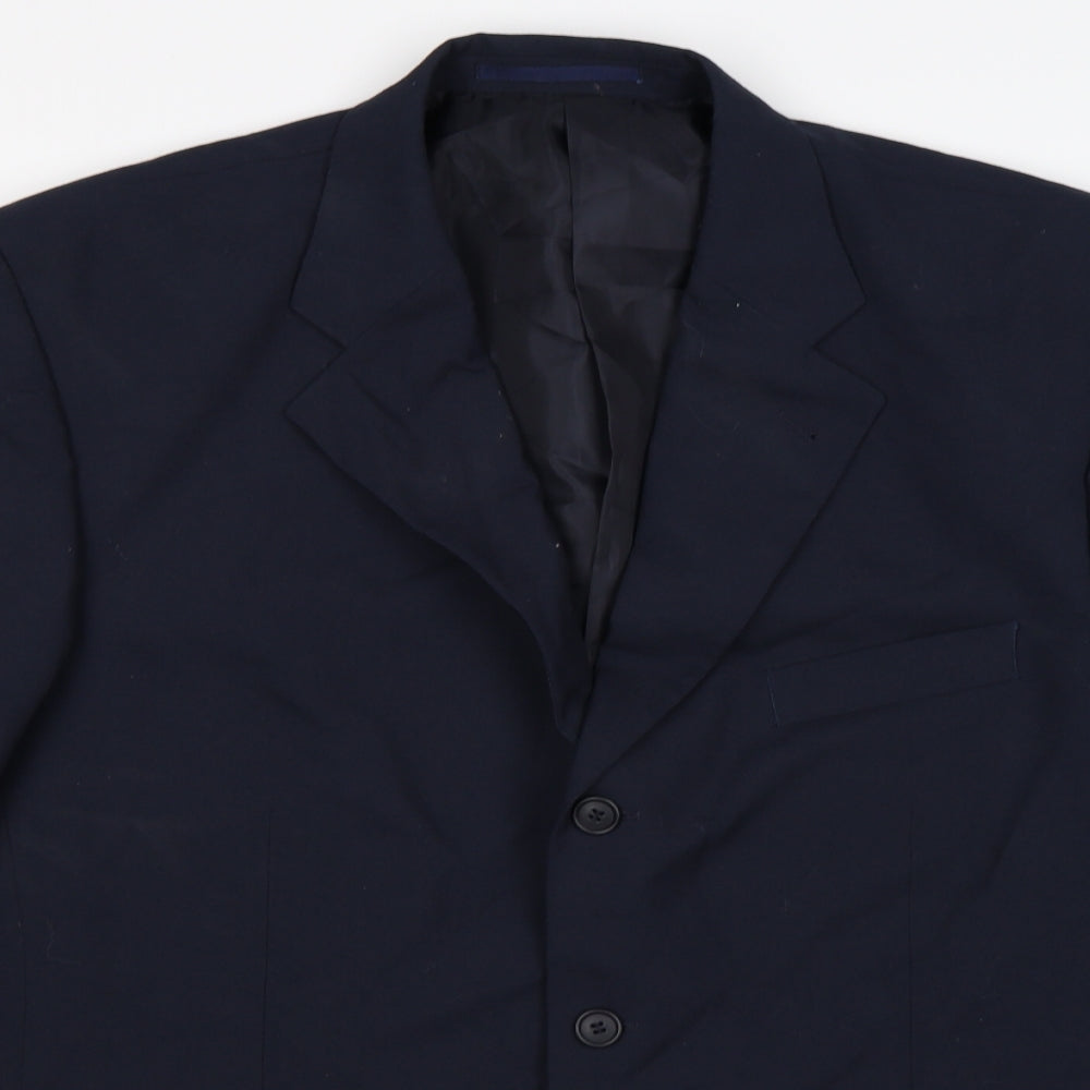Essentials Mens Blue   Jacket Suit Jacket Size 44