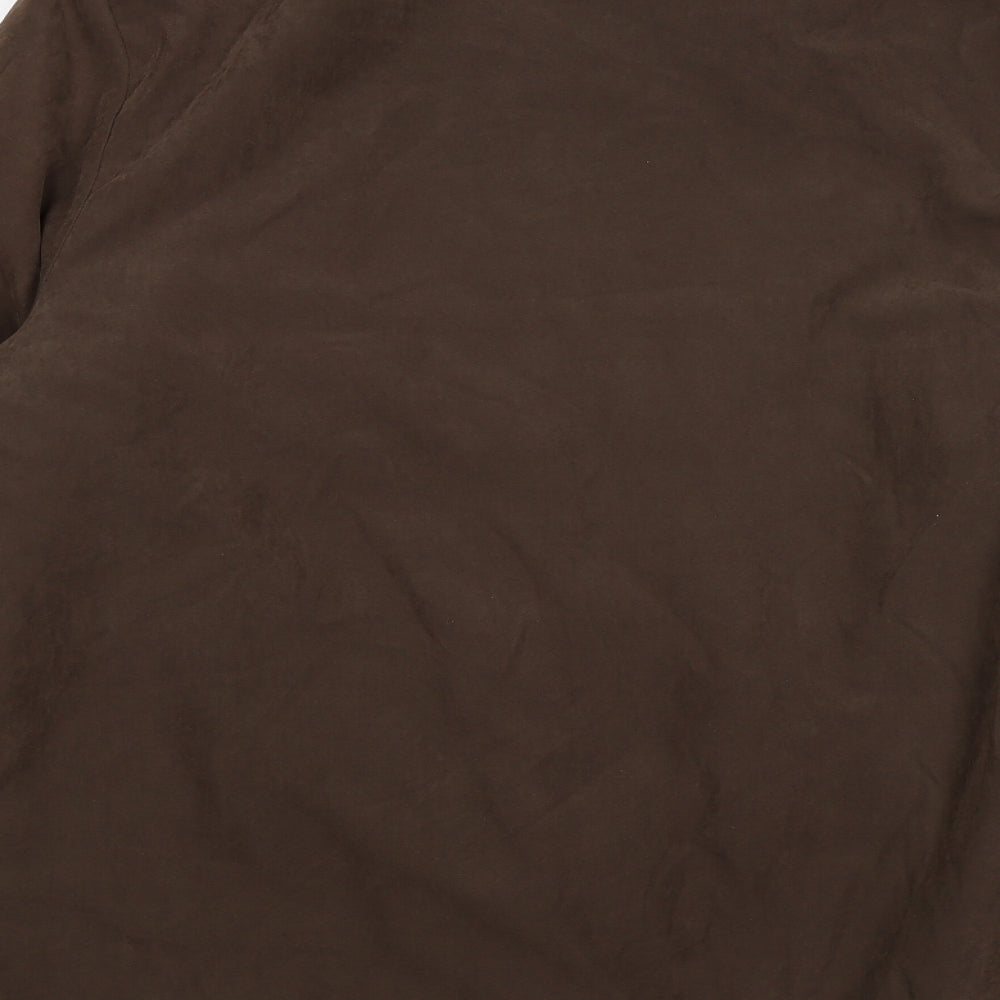Classics Womens Brown  Velour Windbreaker Coat Size 14