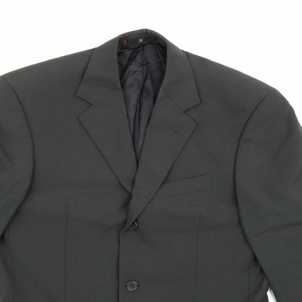 Ciro Citterio Mens Grey  Rayon Jacket Suit Jacket Size 36
