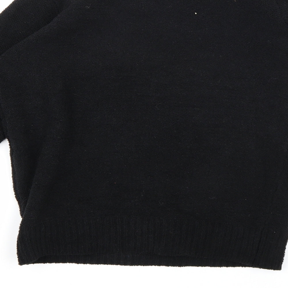 Dorothy Perkins Womens Black  Fleece Pullover Jumper Size 6