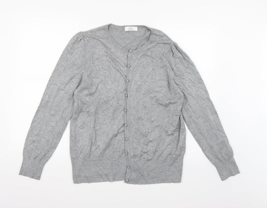 amrks Womens Grey  Knit Cardigan Jumper Size 20