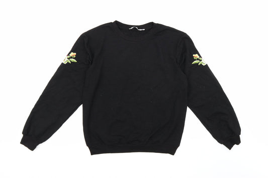 Monogram Womens Black   Pullover Sweatshirt Size S