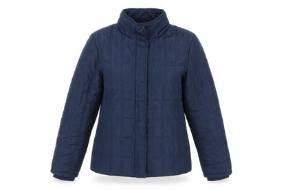 Front view of South women’s blue overcoat coat, size UK 10