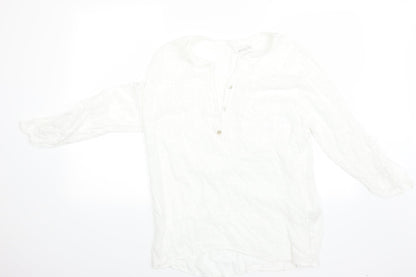 Front view of Apricot women’s white basic t-shirt, size UK 10