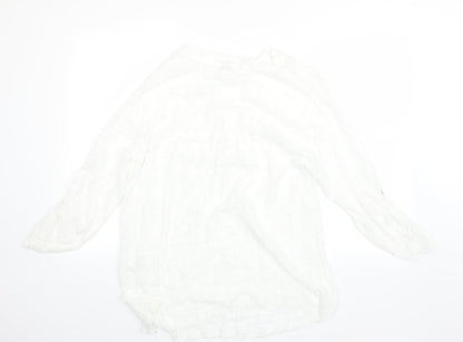 Back view of Apricot women’s white basic t-shirt, size UK 10