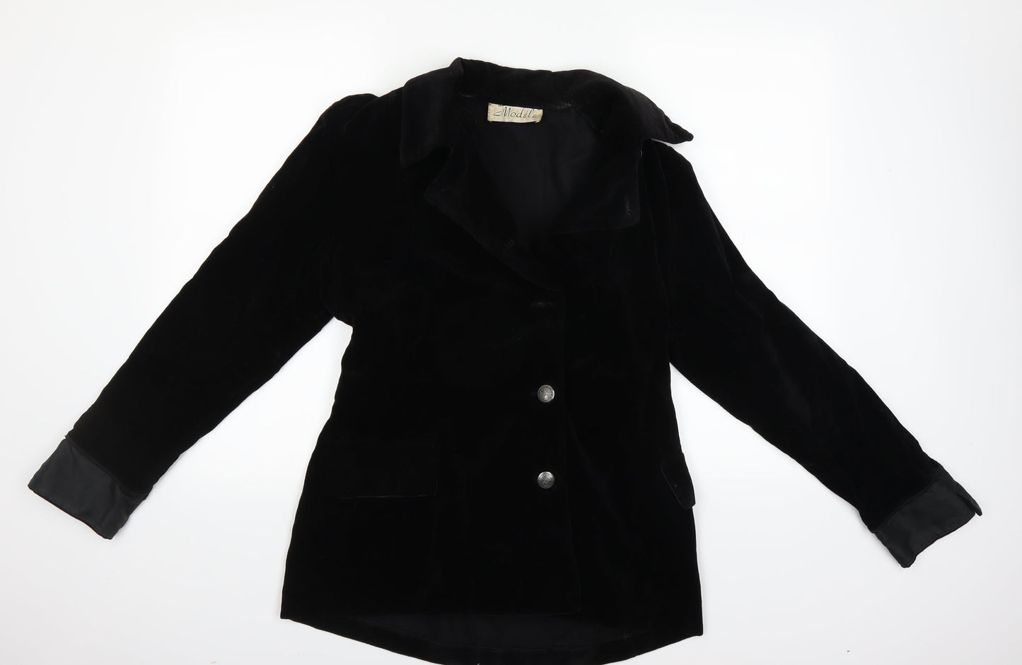 modele Womens Black   Overcoat Coat Size 12