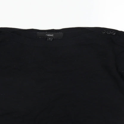 Close-up detail of Next women’s black jumper, size UK 36