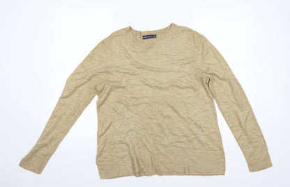 Additional front view of Marks & Spencer women’s beige jumper, size UK 14