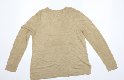 Back view of Marks & Spencer women’s beige jumper, size UK 14