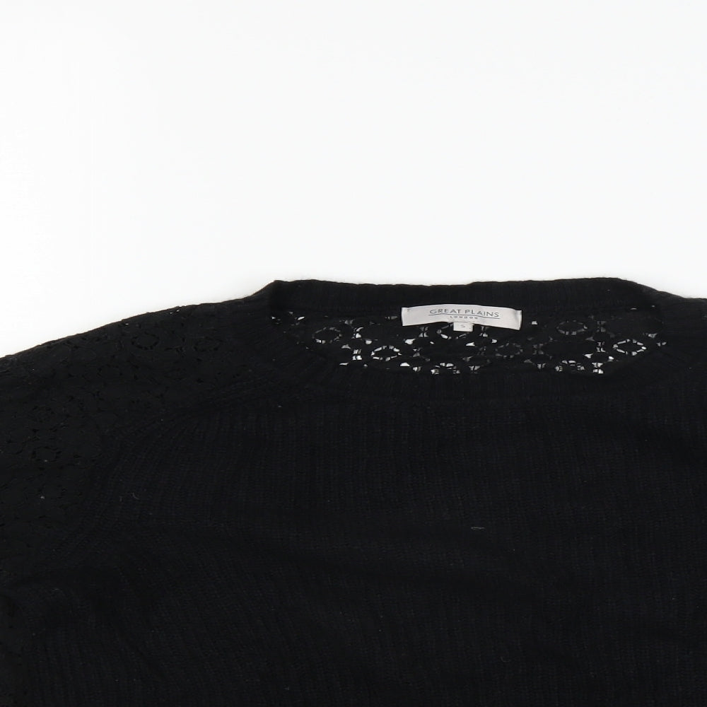 GREAT PLAINS Womens Black   Pullover Jumper Size S