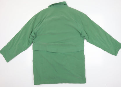 Back view of Klass women’s gold overcoat, size UK 10