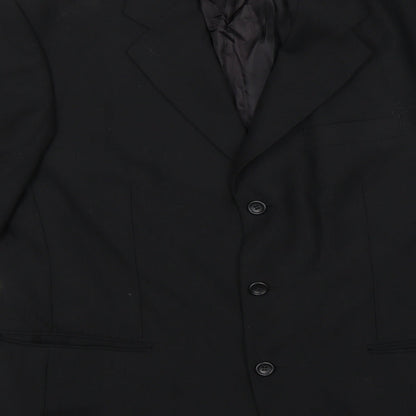Brand and care label for andrew houston men’s black jacket blazer, size 40