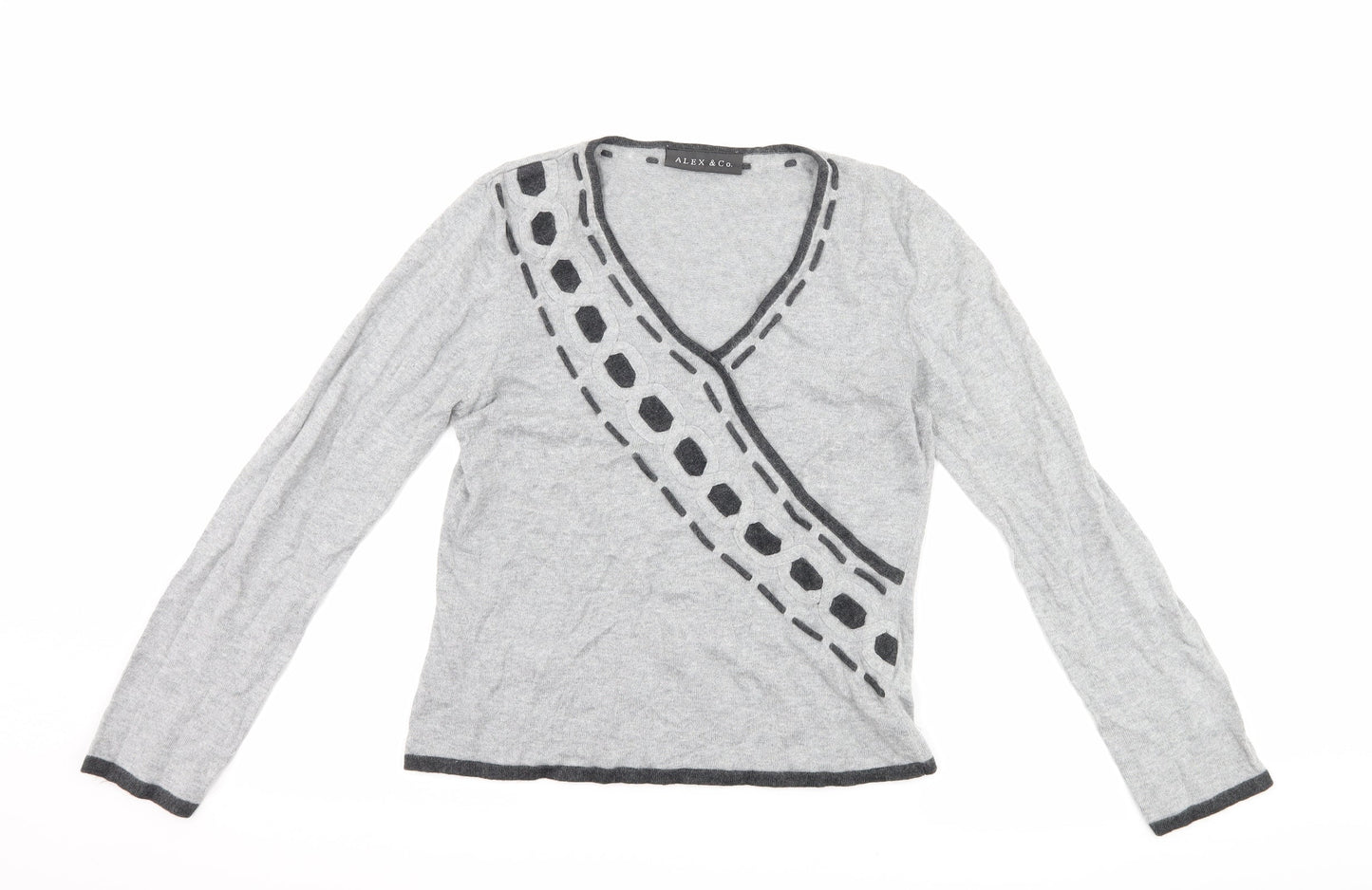 Alex & Co Womens Grey   Pullover Jumper Size 12