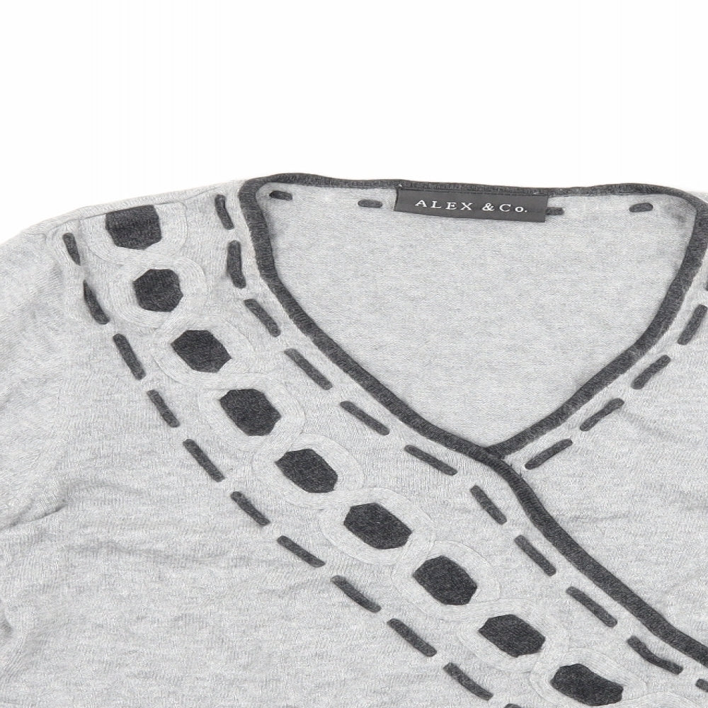 Alex & Co Womens Grey   Pullover Jumper Size 12