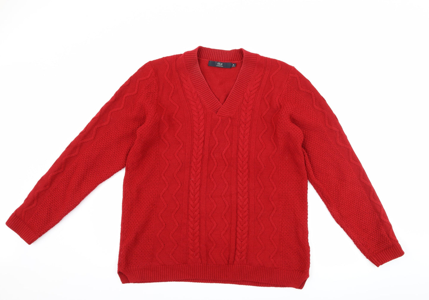 Isle Womens Red   Pullover Jumper Size M