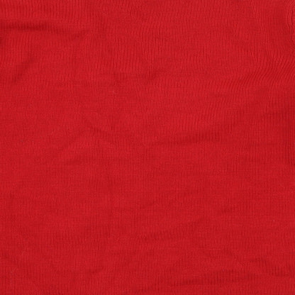 Brand and care label for Isle women’s red jumper, size M