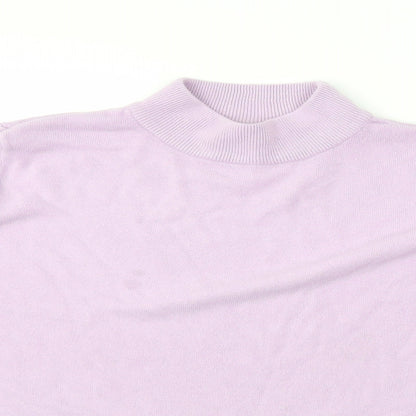 Close-up detail of Bonmarché women’s purple jumper, size L