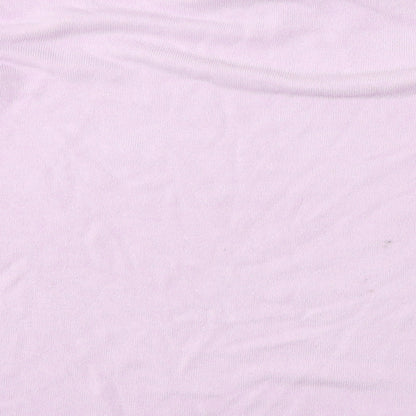 Brand and care label for Bonmarché women’s purple jumper, size L