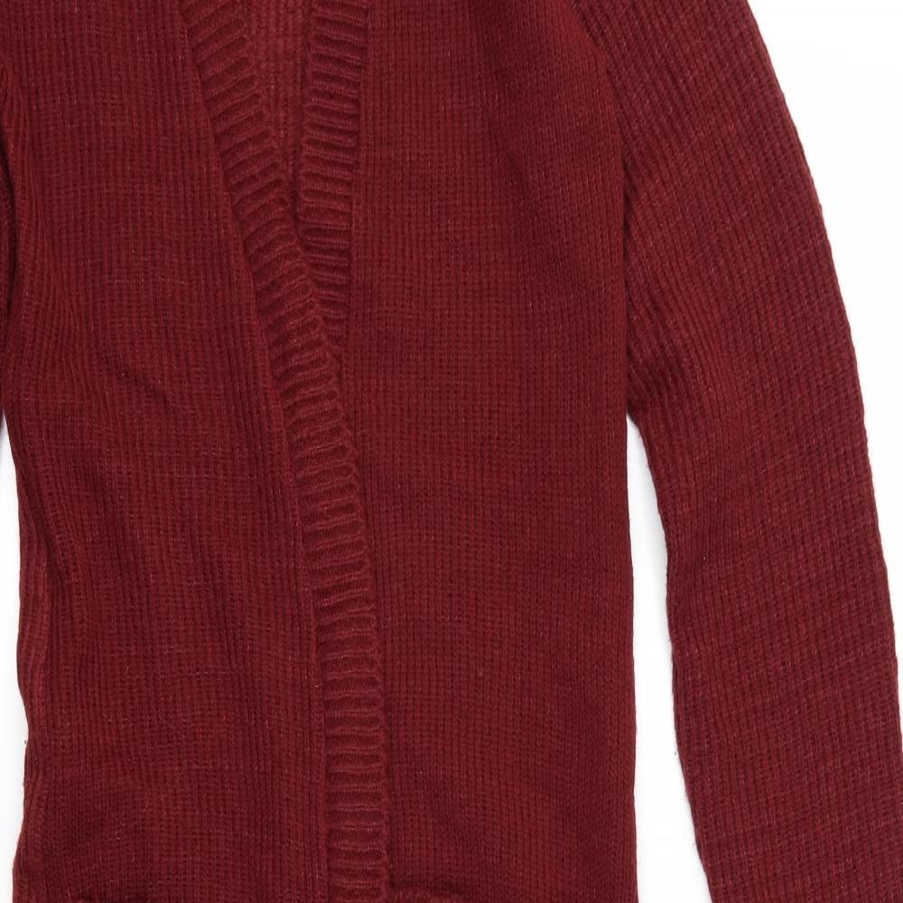 Boohoo Womens Red   Jacket Coatigan Size 4
