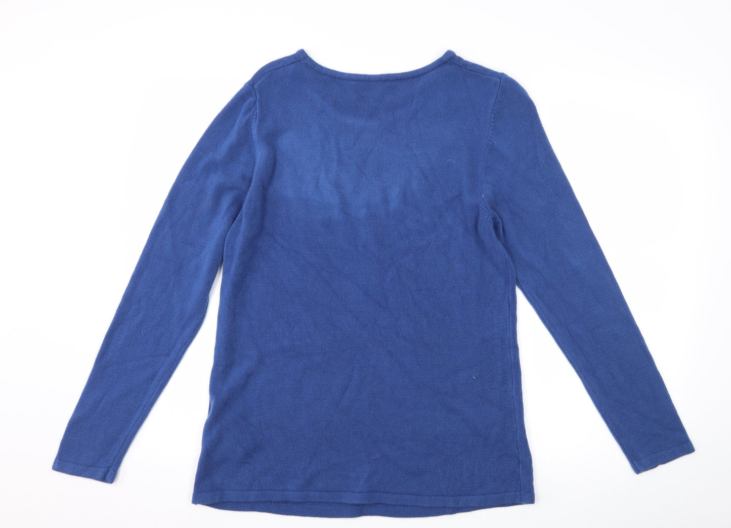 anna rose Womens Blue Argyle/Diamond  Pullover Jumper Size XL