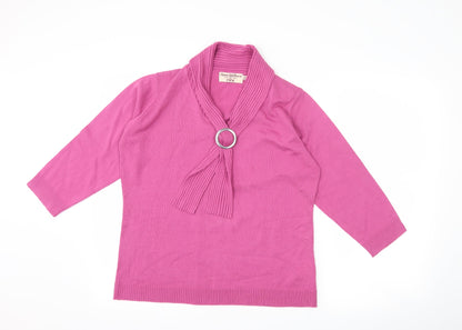 Additional front view of EWM women’s purple jumper, size M
