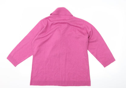 Back view of EWM women’s purple jumper, size M
