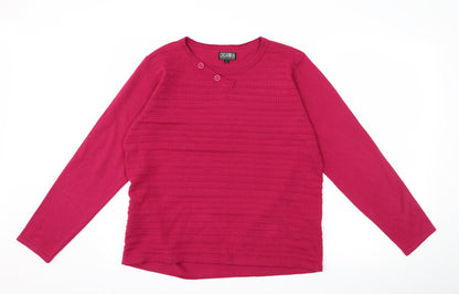 Additional front view of Casamia women’s pink knit jumper, size L