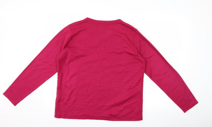 Back view of Casamia women’s pink knit jumper, size L