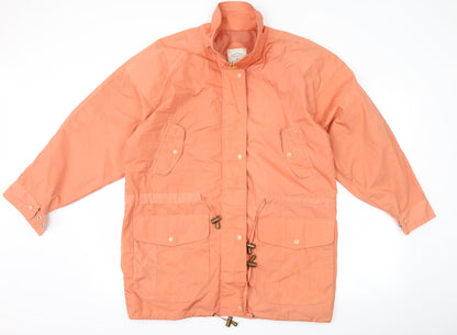 Additional front view of nouveau women’s orange overcoat coat, size UK 10