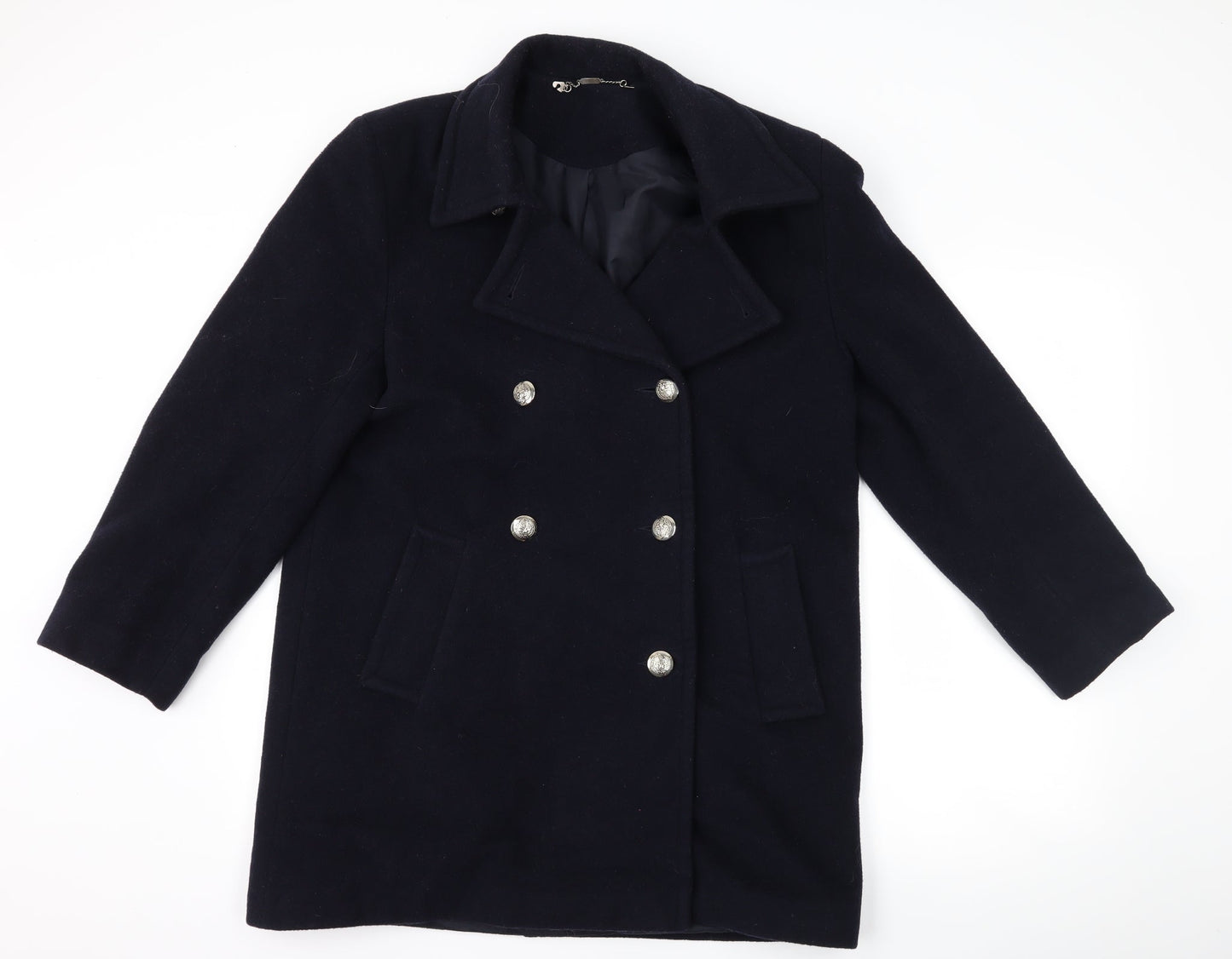 St Bernard Womens Blue   Overcoat Coat Size 10