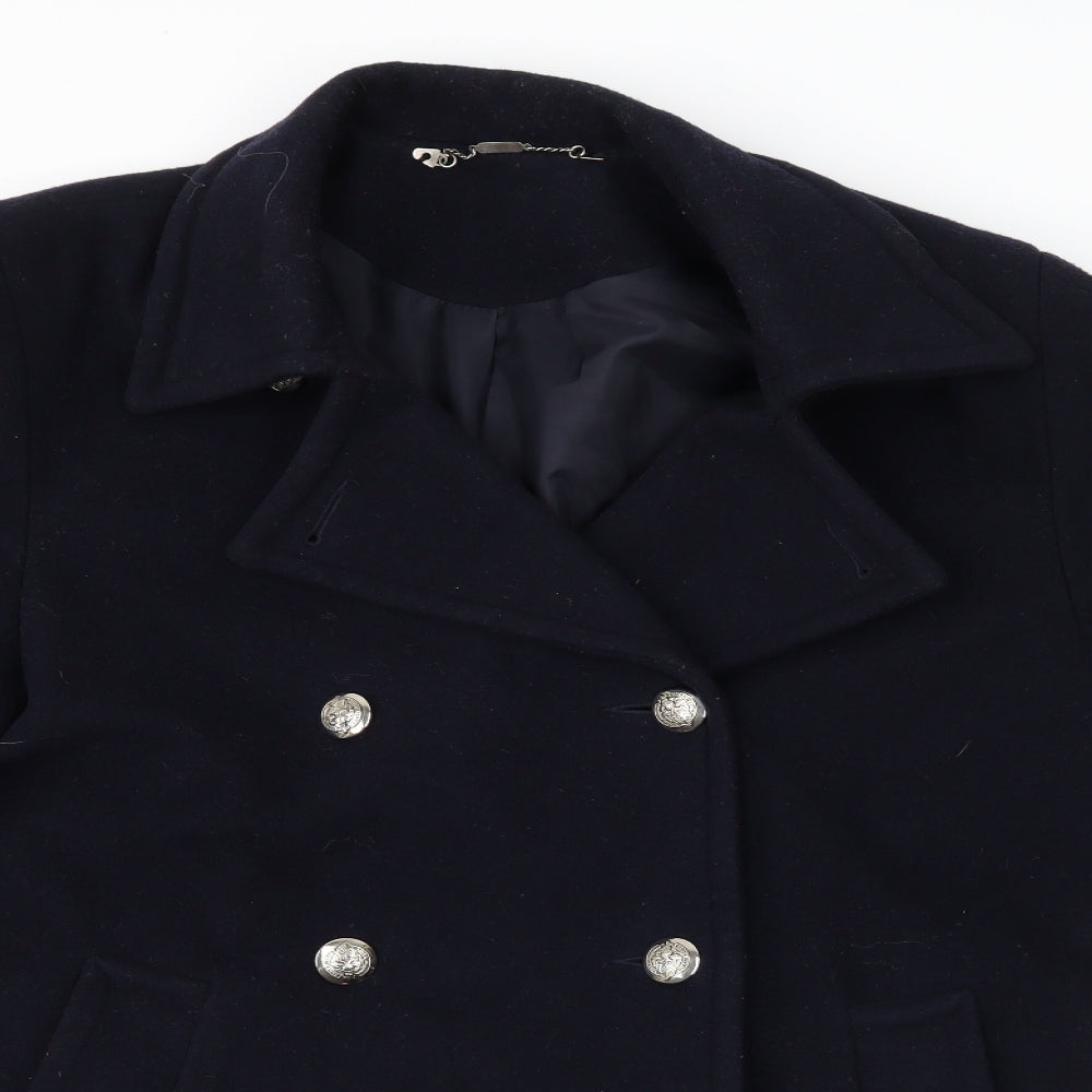 St Bernard Womens Blue   Overcoat Coat Size 10