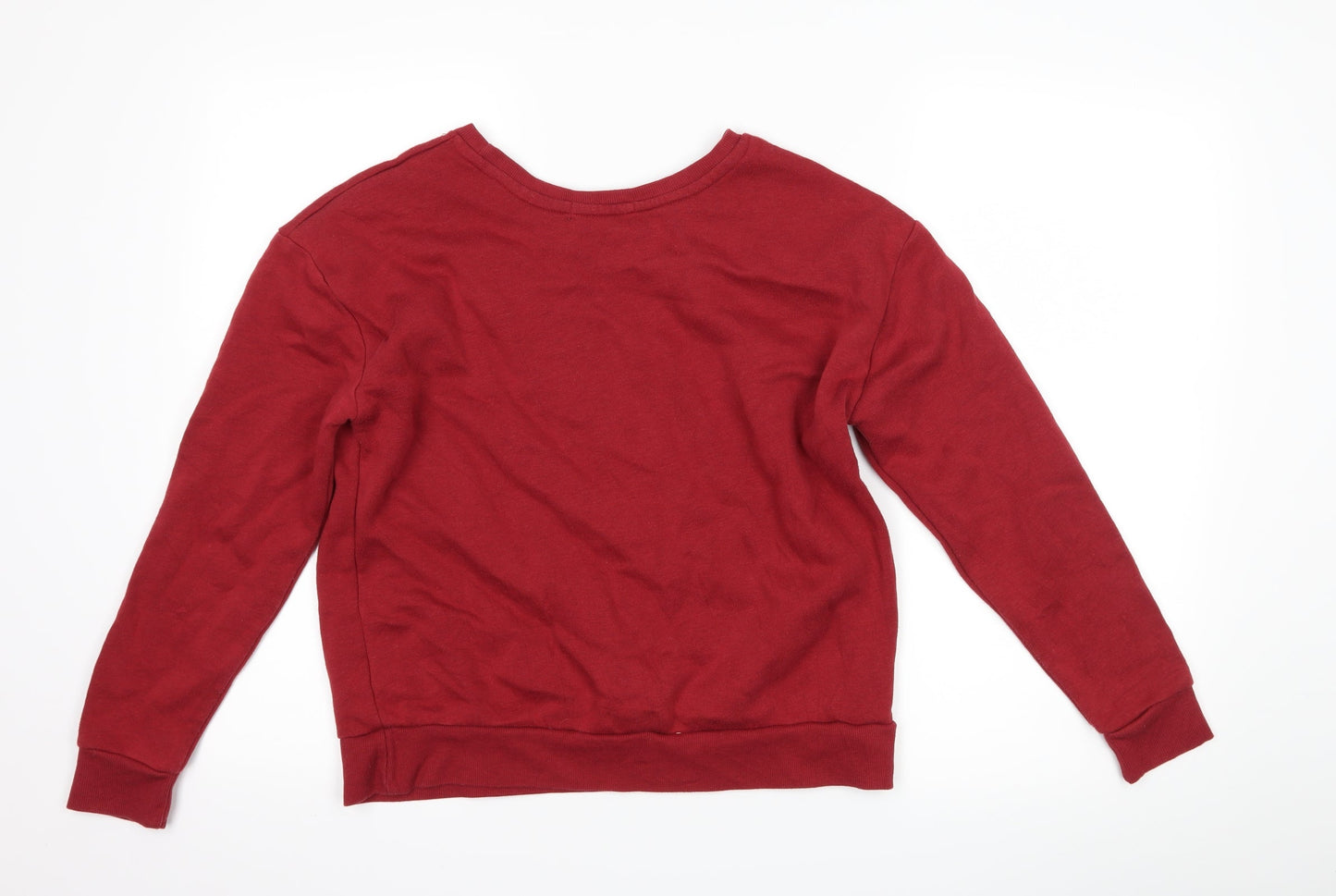 Primark Womens Red   Pullover Sweatshirt Size 8  - slogan