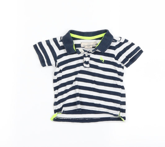 H&M   Blue Striped  Pullover Polo Size 3-6 Months