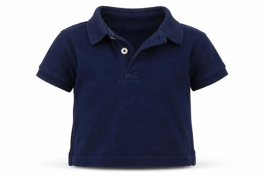 Front view of Zara Baby Blue Pullover Polo, size 3-6, Months