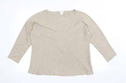 Additional front view of Basic women’s beige jumper, size M