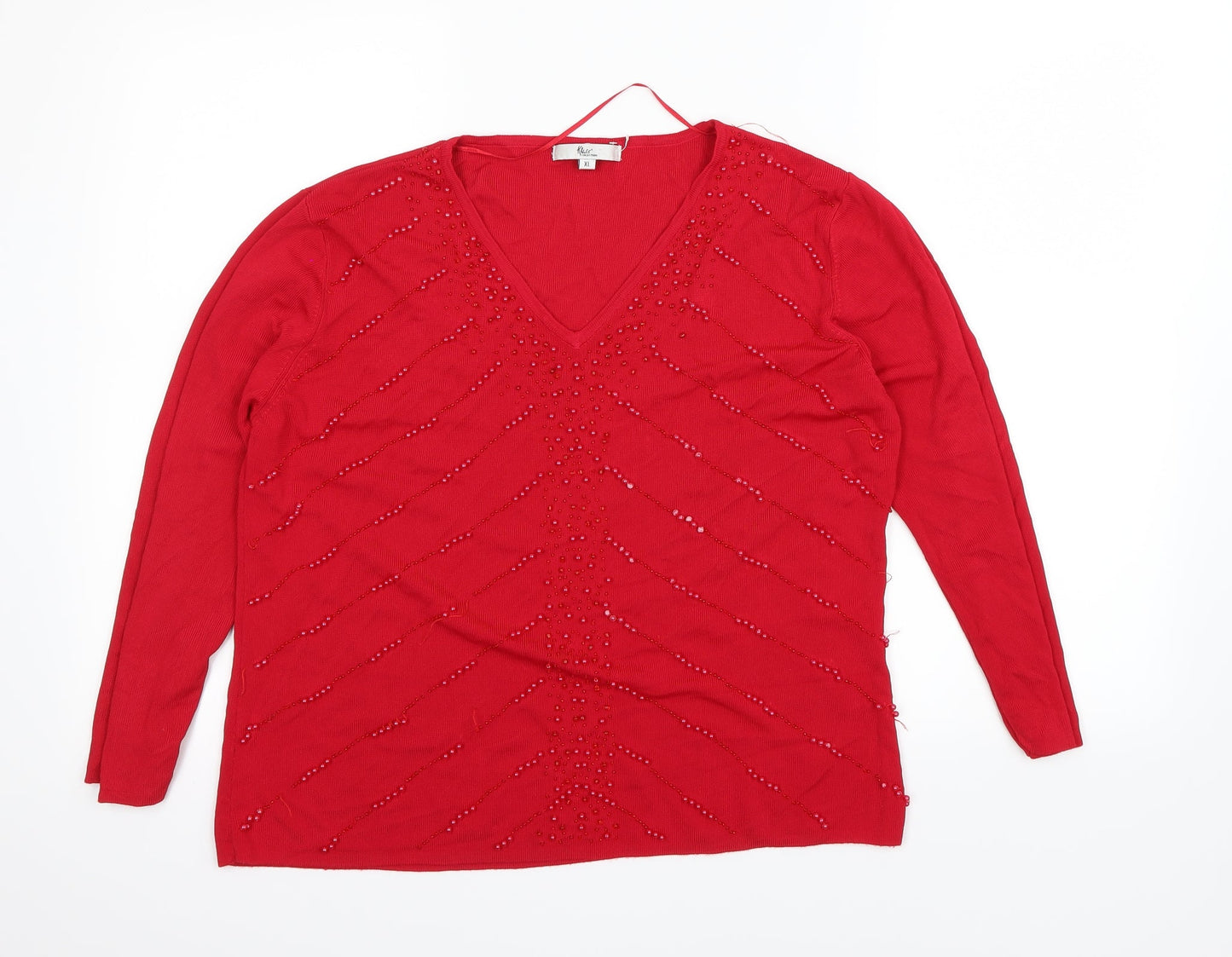 Klass Collection Womens Red   Pullover Sweatshirt Size XL