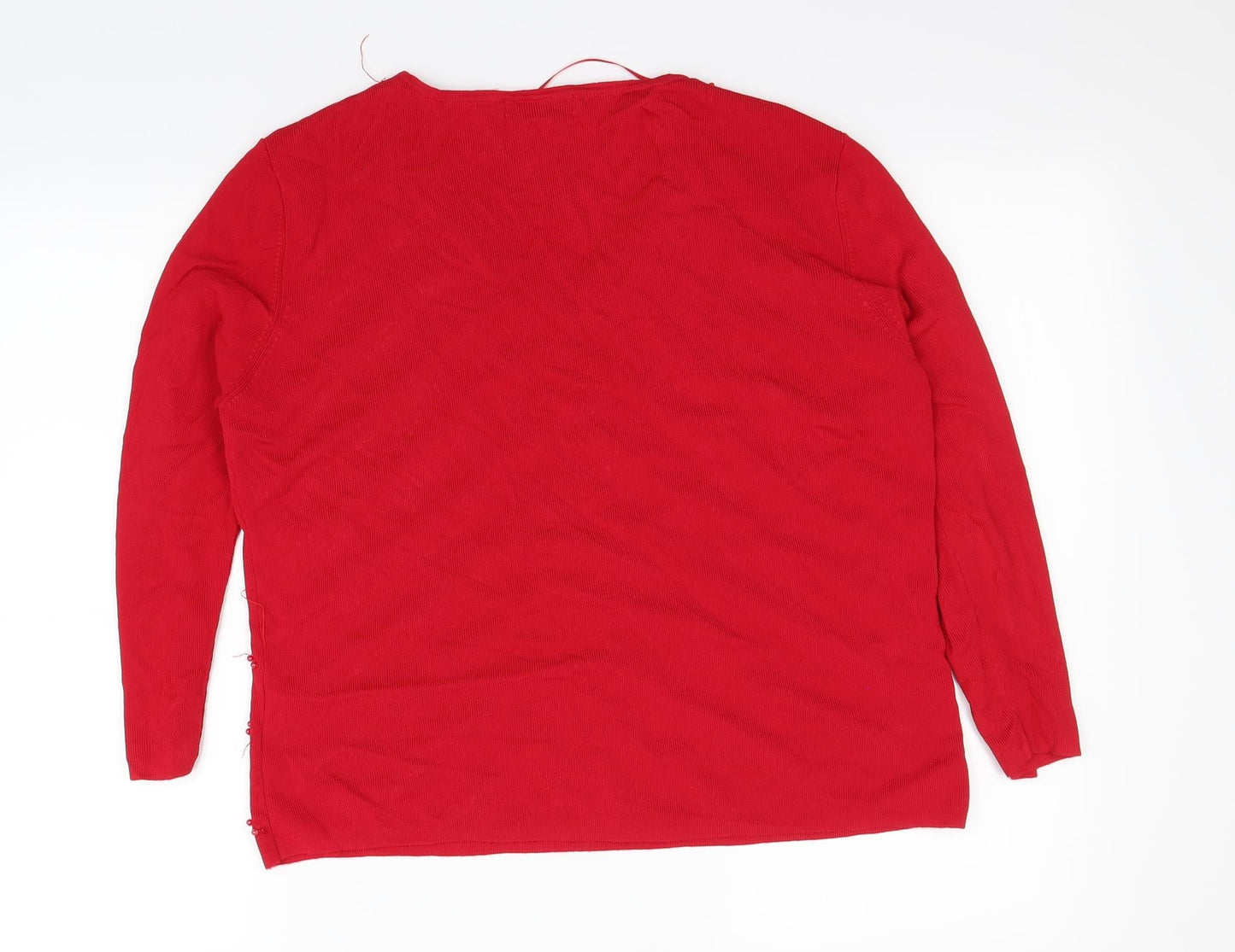 Klass Collection Womens Red   Pullover Sweatshirt Size XL