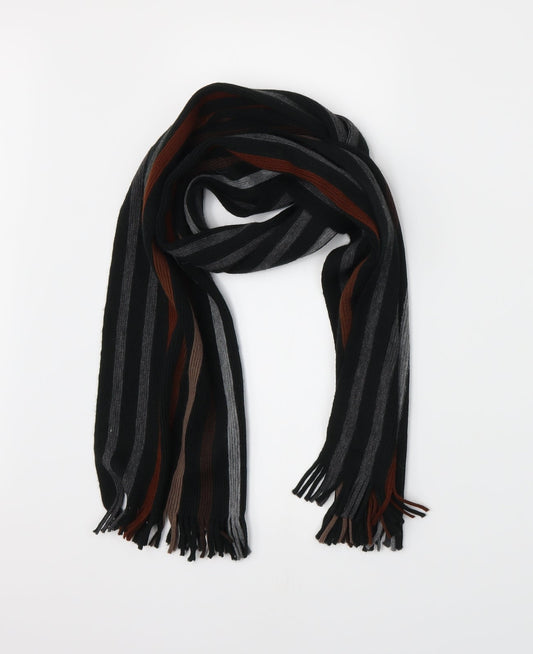 Racing Green Womens Green Striped Knit  Scarf