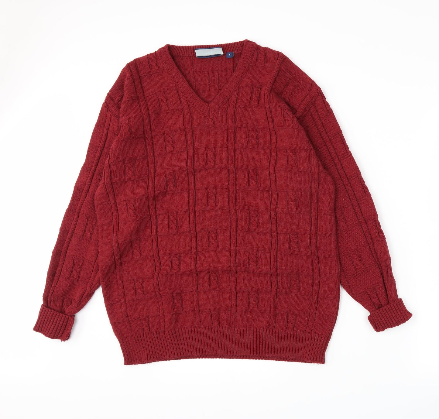 Tom Hanson Womens Red  Knit Pullover Jumper Size L