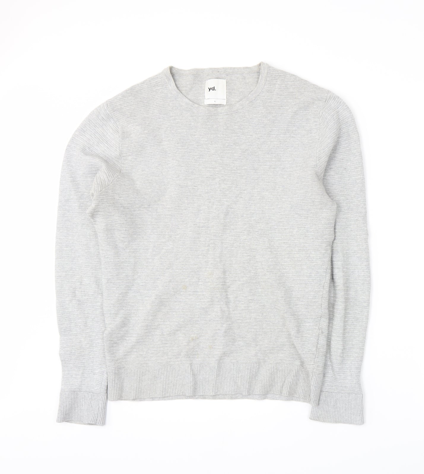 yd. Mens Grey  Knit Pullover Jumper Size L
